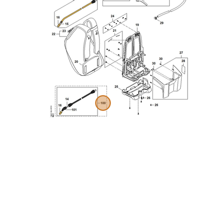 STIHL part 4854-500-0900 — IPL diagram snippet (6x zoom, amber highlight)