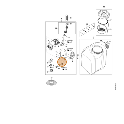 STIHL part 4854-503-3200 — IPL diagram snippet (6x zoom, amber highlight)