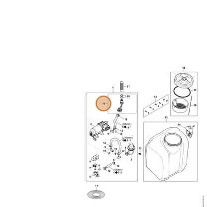 STIHL part 4854-670-3700 — IPL diagram snippet (6x zoom, amber highlight)