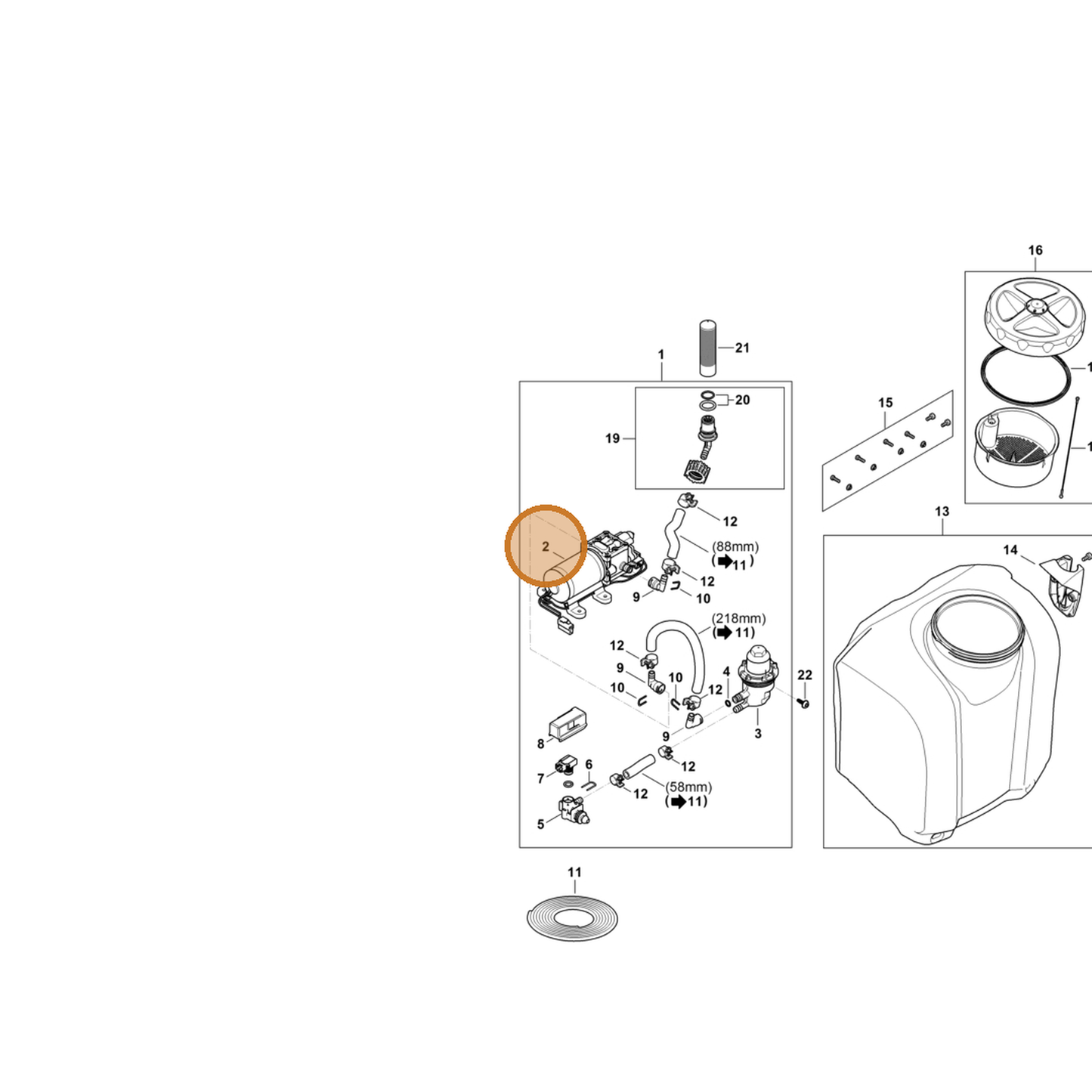 STIHL part 4854-700-5600 — IPL diagram snippet (6x zoom, amber highlight)