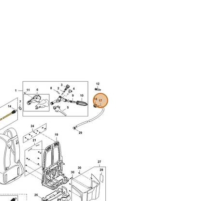 STIHL part 4854-701-6001 — IPL diagram snippet (6x zoom, amber highlight)