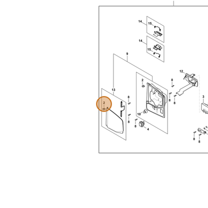 STIHL part 4854-706-0200 — IPL diagram snippet (6x zoom, amber highlight)