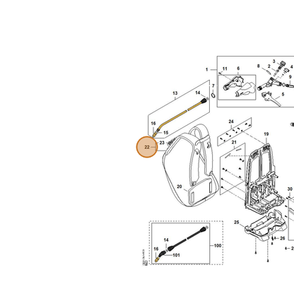 STIHL part 4854-710-9003 — IPL diagram snippet (6x zoom, amber highlight)