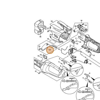 STIHL part 4855-820-1000 — IPL diagram snippet (6x zoom, amber highlight)