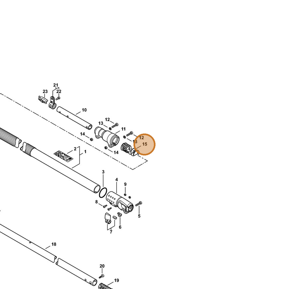 STIHL part 4857-448-1202 — IPL diagram snippet (6x zoom, amber highlight)