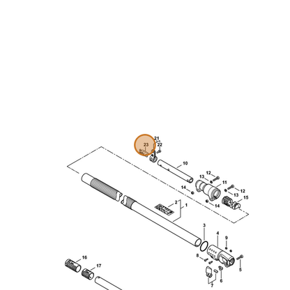 STIHL part 4857-792-9900 — IPL diagram snippet (6x zoom, amber highlight)