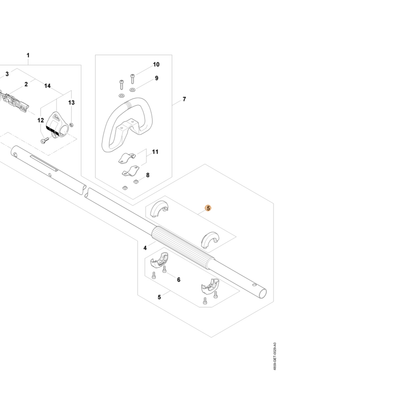 STIHL part 4859-007-1000 — IPL diagram snippet (6x zoom, amber highlight)