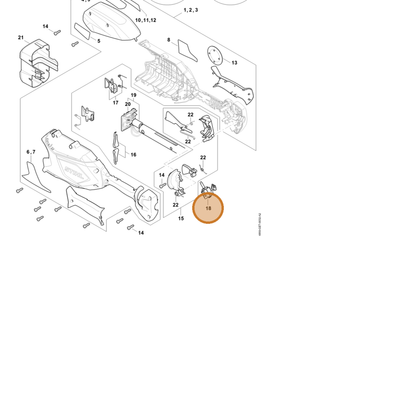 STIHL part 4859-430-0501 — IPL diagram snippet (6x zoom, amber highlight)