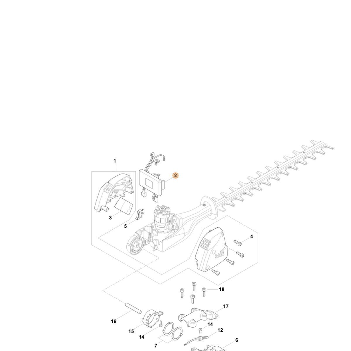 STIHL part 4859-430-1402 — IPL diagram snippet (6x zoom, amber highlight)