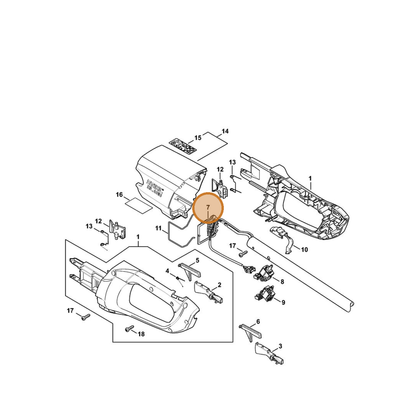 STIHL part 4859-440-3000 — IPL diagram snippet (6x zoom, amber highlight)