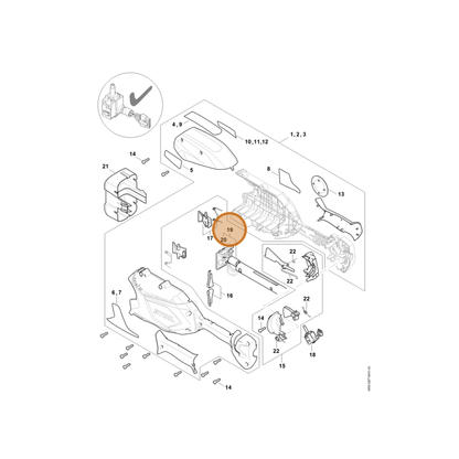 STIHL part 4859-440-3002 — IPL diagram snippet (6x zoom, amber highlight)