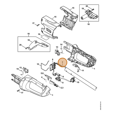 STIHL part 4859-440-3021 — IPL diagram snippet (6x zoom, amber highlight)