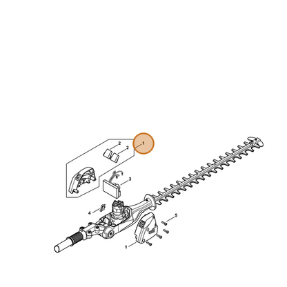 STIHL part 4859-600-0800 — IPL diagram snippet (6x zoom, amber highlight)