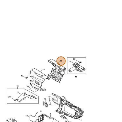 STIHL part 4859-600-3501 — IPL diagram snippet (6x zoom, amber highlight)