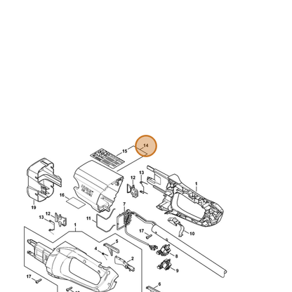 STIHL part 4859-600-3511 — IPL diagram snippet (6x zoom, amber highlight)