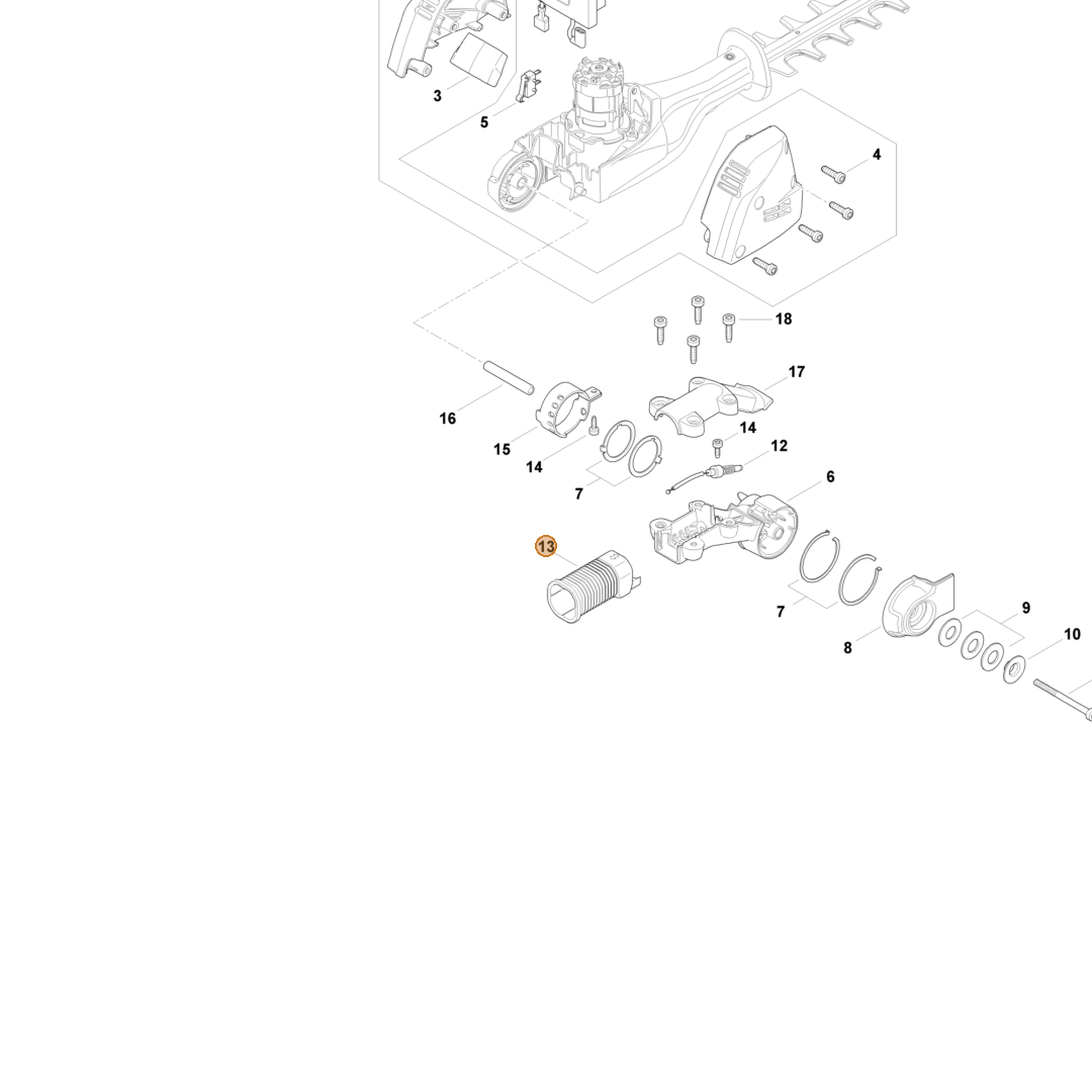STIHL part 4859-641-5510 — IPL diagram snippet (6x zoom, amber highlight)