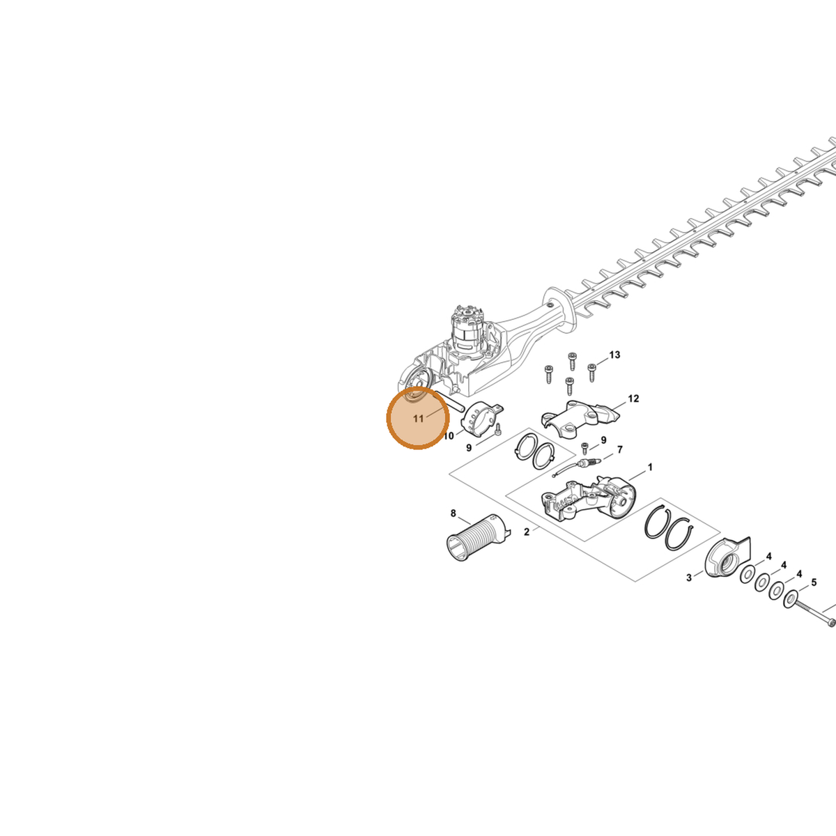 STIHL part 4859-641-9400 — IPL diagram snippet (6x zoom, amber highlight)