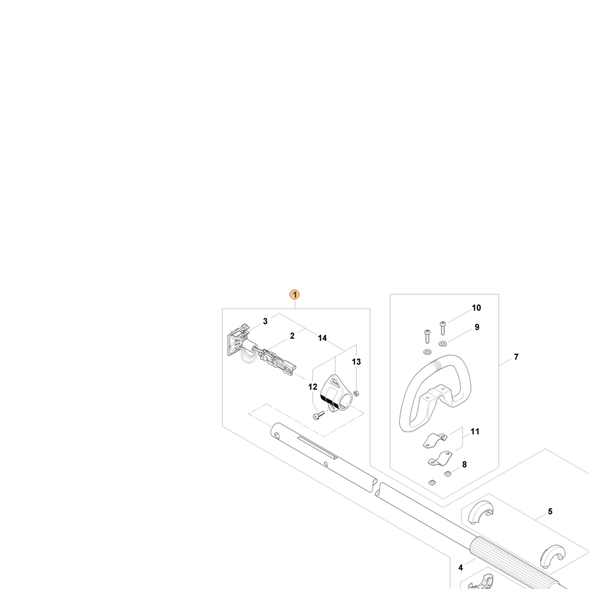STIHL part 4859-710-7109 — IPL diagram snippet (6x zoom, amber highlight)