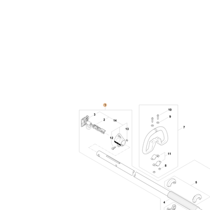 STIHL part 4859-710-7109 — IPL diagram snippet (6x zoom, amber highlight)