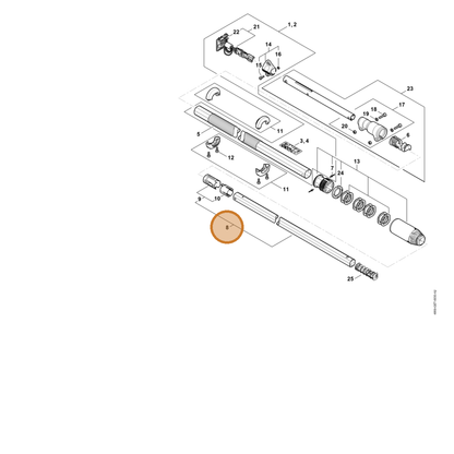 STIHL part 4859-710-7112 — IPL diagram snippet (6x zoom, amber highlight)