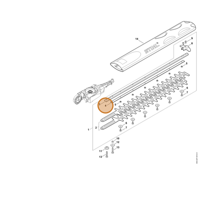 STIHL part 4859-713-2200 — IPL diagram snippet (6x zoom, amber highlight)