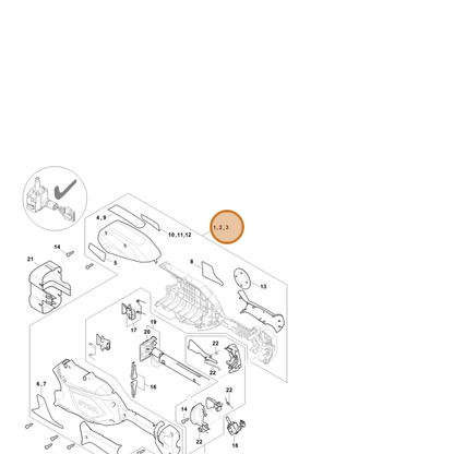 STIHL part 4859-790-1052 — IPL diagram snippet (6x zoom, amber highlight)