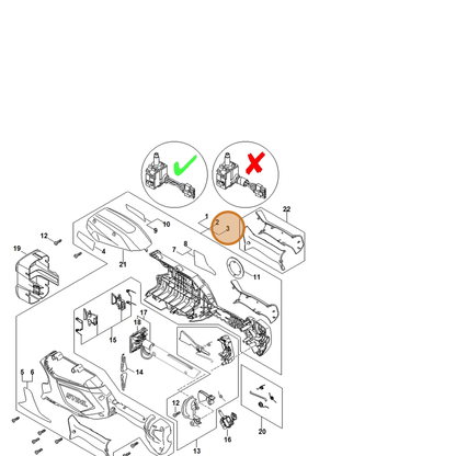 STIHL part 4859-790-1055 — IPL diagram snippet (6x zoom, amber highlight)