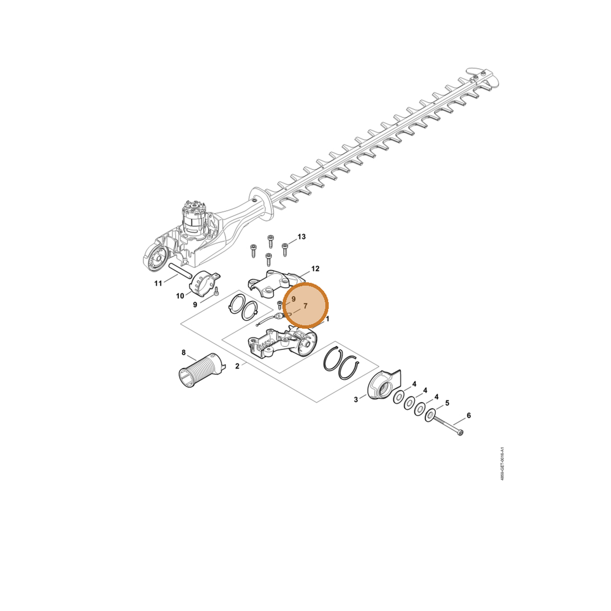 STIHL part 4859-790-2400 — IPL diagram snippet (6x zoom, amber highlight)