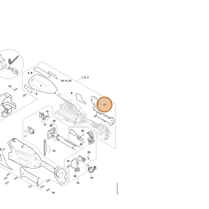 STIHL part 4859-967-1500 — IPL diagram snippet (6x zoom, amber highlight)