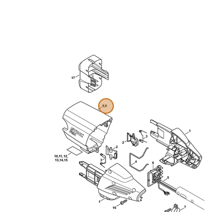 STIHL part 4863-600-3520 — IPL diagram snippet (6x zoom, amber highlight)