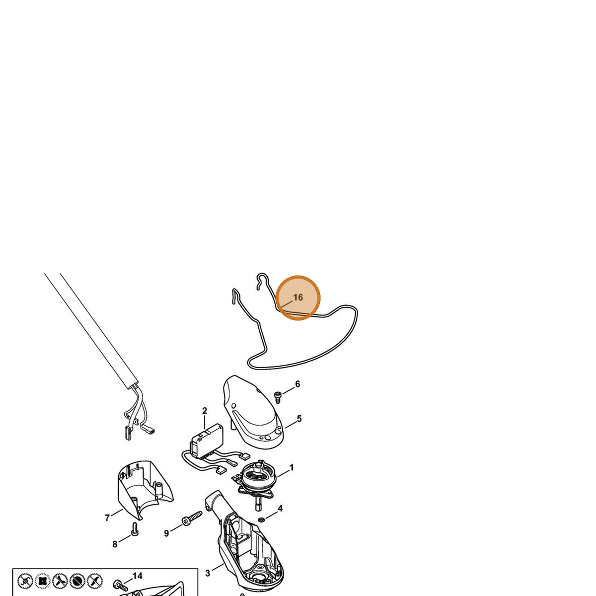 STIHL part 4863-713-3400 — IPL diagram snippet (6x zoom, amber highlight)