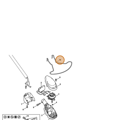 STIHL part 4863-713-3400 — IPL diagram snippet (6x zoom, amber highlight)