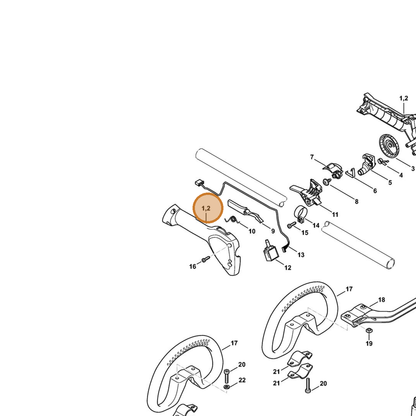 STIHL part 4863-790-0520 — IPL diagram snippet (6x zoom, amber highlight)