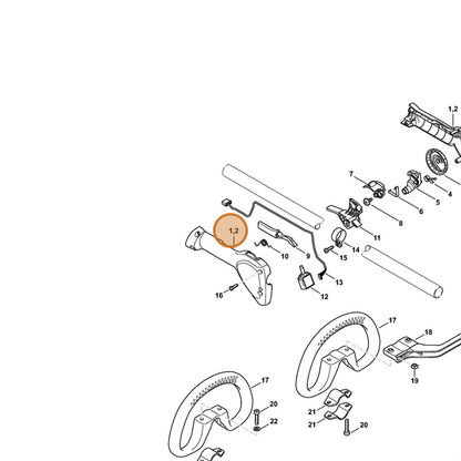 STIHL part 4863-790-1320 — IPL diagram snippet (6x zoom, amber highlight)