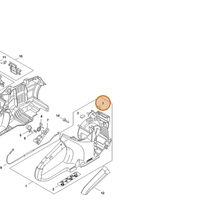 STIHL part 4864-404-4000 — IPL diagram snippet (6x zoom, amber highlight)