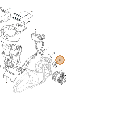 STIHL part 4864-435-2800 — IPL diagram snippet (6x zoom, amber highlight)