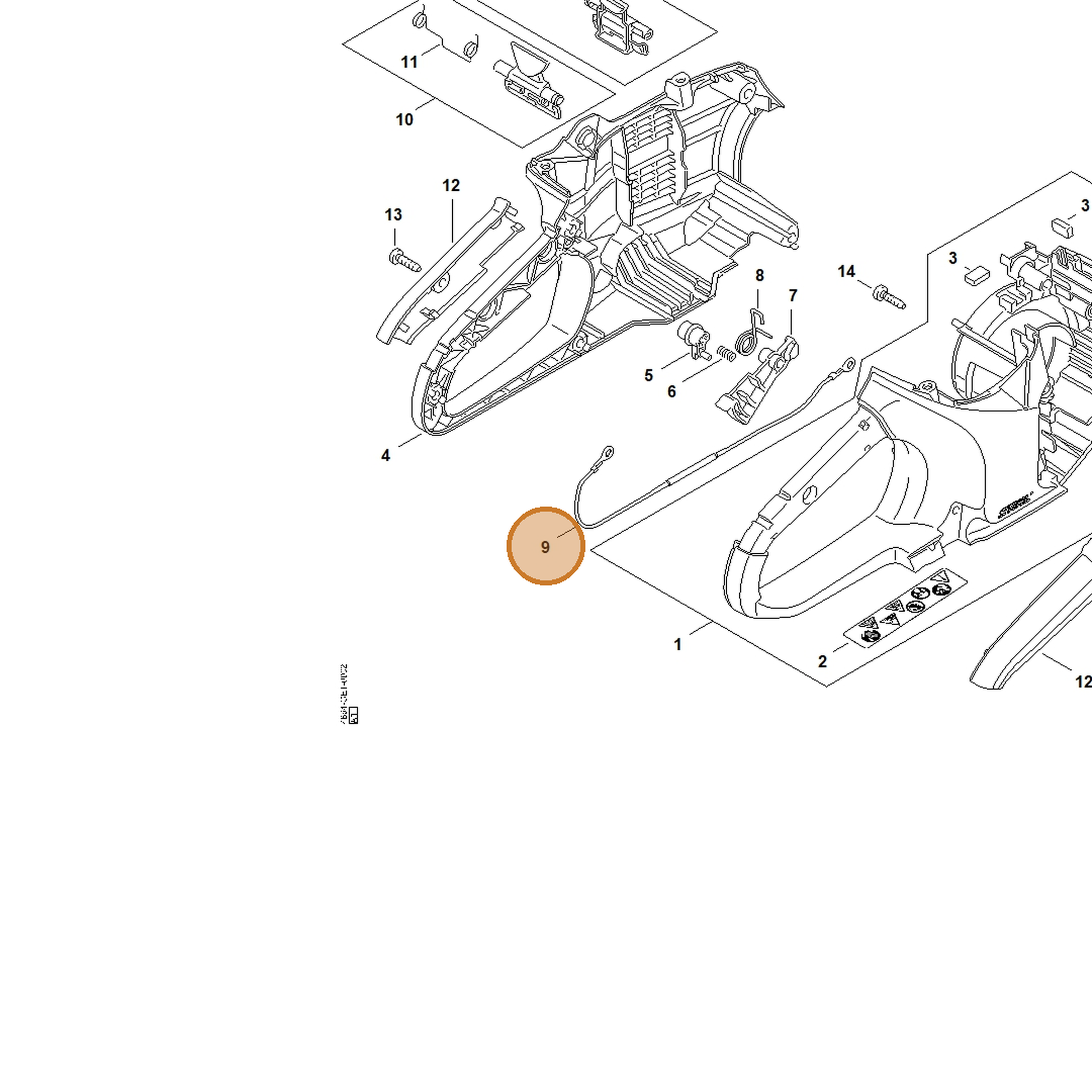 STIHL part 4864-440-1900 — IPL diagram snippet (6x zoom, amber highlight)