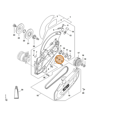 STIHL part 4864-641-4900 — IPL diagram snippet (6x zoom, amber highlight)
