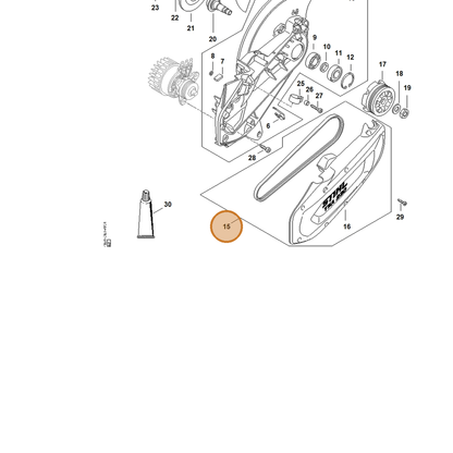 STIHL part 4864-690-0900 — IPL diagram snippet (6x zoom, amber highlight)