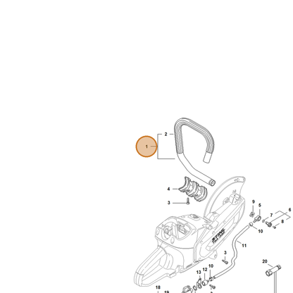 STIHL part 4864-790-1700 — IPL diagram snippet (6x zoom, amber highlight)