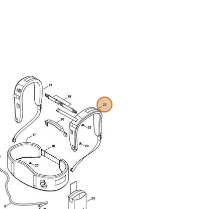 STIHL part 4865-710-9004 — IPL diagram snippet (6x zoom, amber highlight)