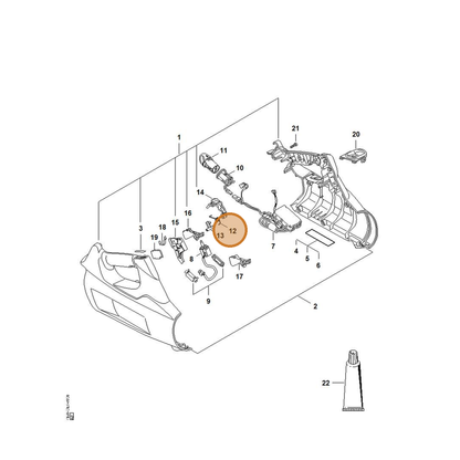 STIHL part 4866-182-4500 — IPL diagram snippet (6x zoom, amber highlight)