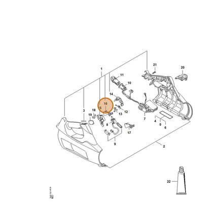 STIHL part 4866-435-2401 — IPL diagram snippet (6x zoom, amber highlight)