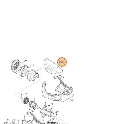 STIHL part 4867-080-1620 — IPL diagram snippet (6x zoom, amber highlight)