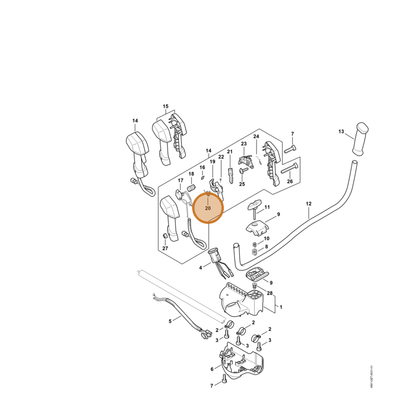 STIHL part 4867-182-4501 — IPL diagram snippet (6x zoom, amber highlight)