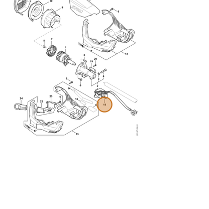 STIHL part 4867-430-1440 — IPL diagram snippet (6x zoom, amber highlight)