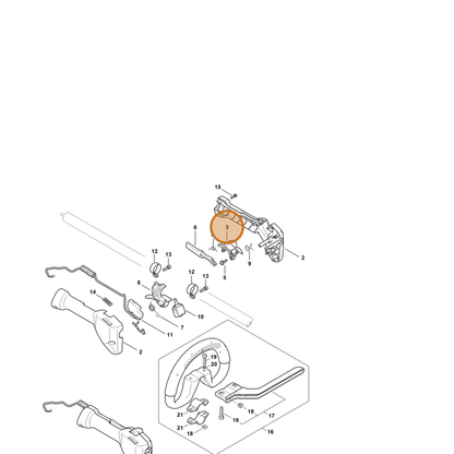 STIHL part 4867-430-3420 — IPL diagram snippet (6x zoom, amber highlight)