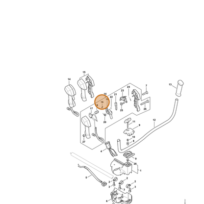STIHL part 4867-432-8300 — IPL diagram snippet (6x zoom, amber highlight)
