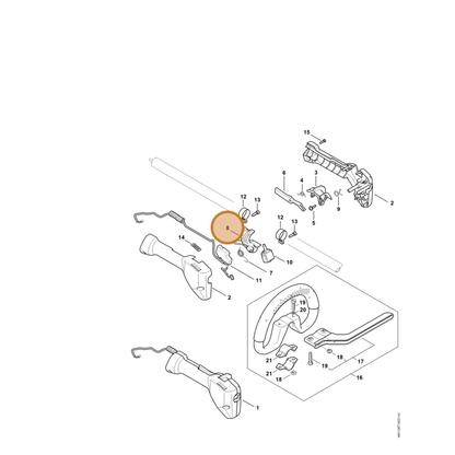 STIHL part 4867-435-2420 — IPL diagram snippet (6x zoom, amber highlight)