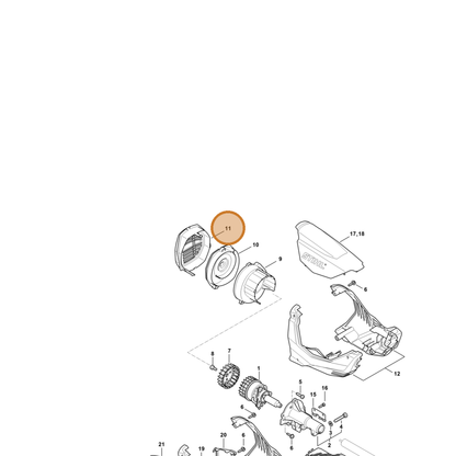 STIHL part 4867-706-8000 — IPL diagram snippet (6x zoom, amber highlight)